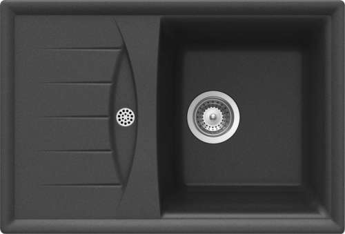 Мойка  Genius 45D Small (D-100S)  Cristalite, 680x460, оникс