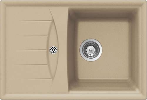 Мойка  Genius 45D Small (D-100S)  Cristalite, 680x460, лунный камень