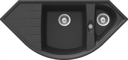 Мойка  Genius 90С (С-150)  Cristalite, 1113x520, оникс