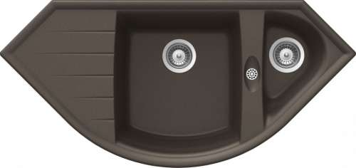 Мойка  Genius 90С (С-150)  Cristalite, 1113x520, мокка