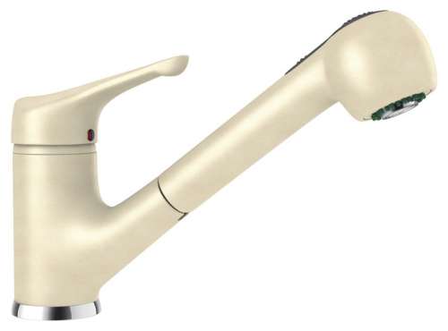 Смеситель (Schock) Neos-D , Cristalite, выдвижной излив, лунный камень