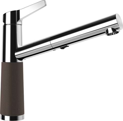 Смеситель (Schock) SC-510-D, Cristalite, хром/мокка