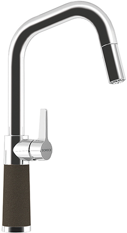 Смеситель (Schock) SC-530-D, Cristalite, хром/мокка