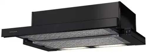 KAMILLA 600 BLACK (2 мотора) вытяжка кухонная