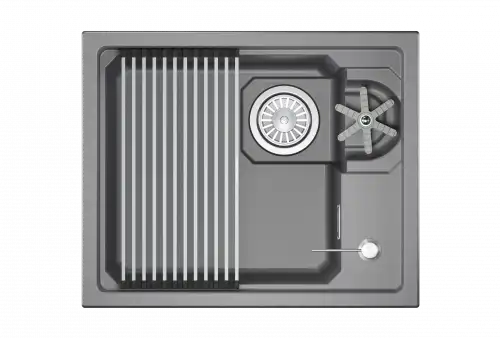 Мойка для кухни Granula Kitchen Space Rinzer 5505RU алюминиум