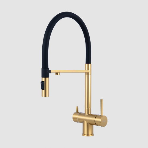 Смеситель для кухни Hoffger Liza 500 Gold (Золото)(магнит)